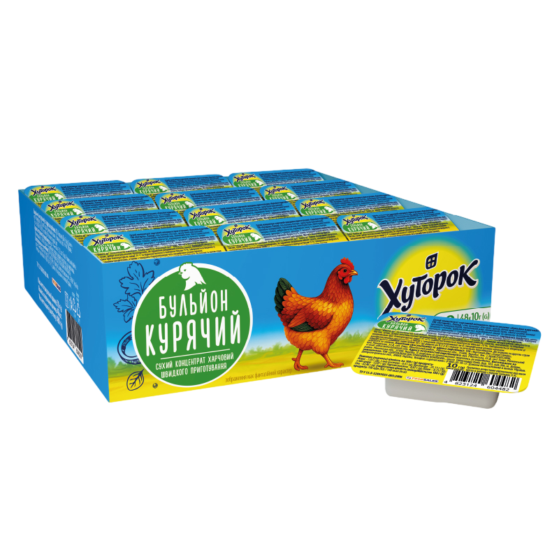 Бульйон курячий швидкого приготування ТМ "Хуторок" 10г